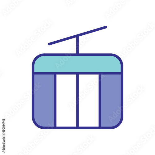 Cable Car icon vector stock illustration