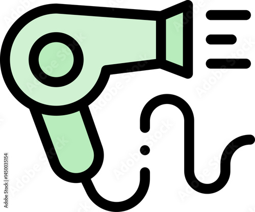 hairdryer illustration on a white background 
