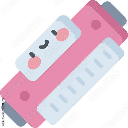 harmonica illustration on a white background 