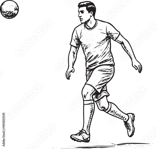 men playing ball drawing