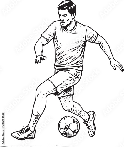 soccer player with ball