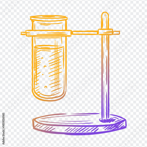 Creative Hand Drawn Laboratory Glassware Chemistry Equipment  Design 