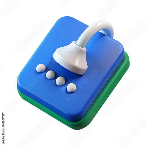 3D smart shower controller icon