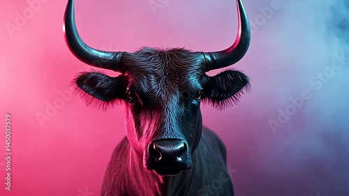 Black bull portrait