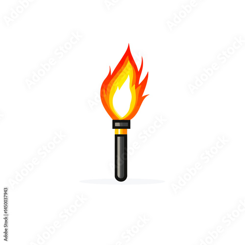 Minimal blowtorch icon sheet on white background  -  