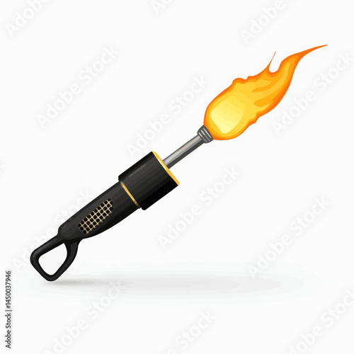 Minimal blowtorch icon sheet on white background  -  