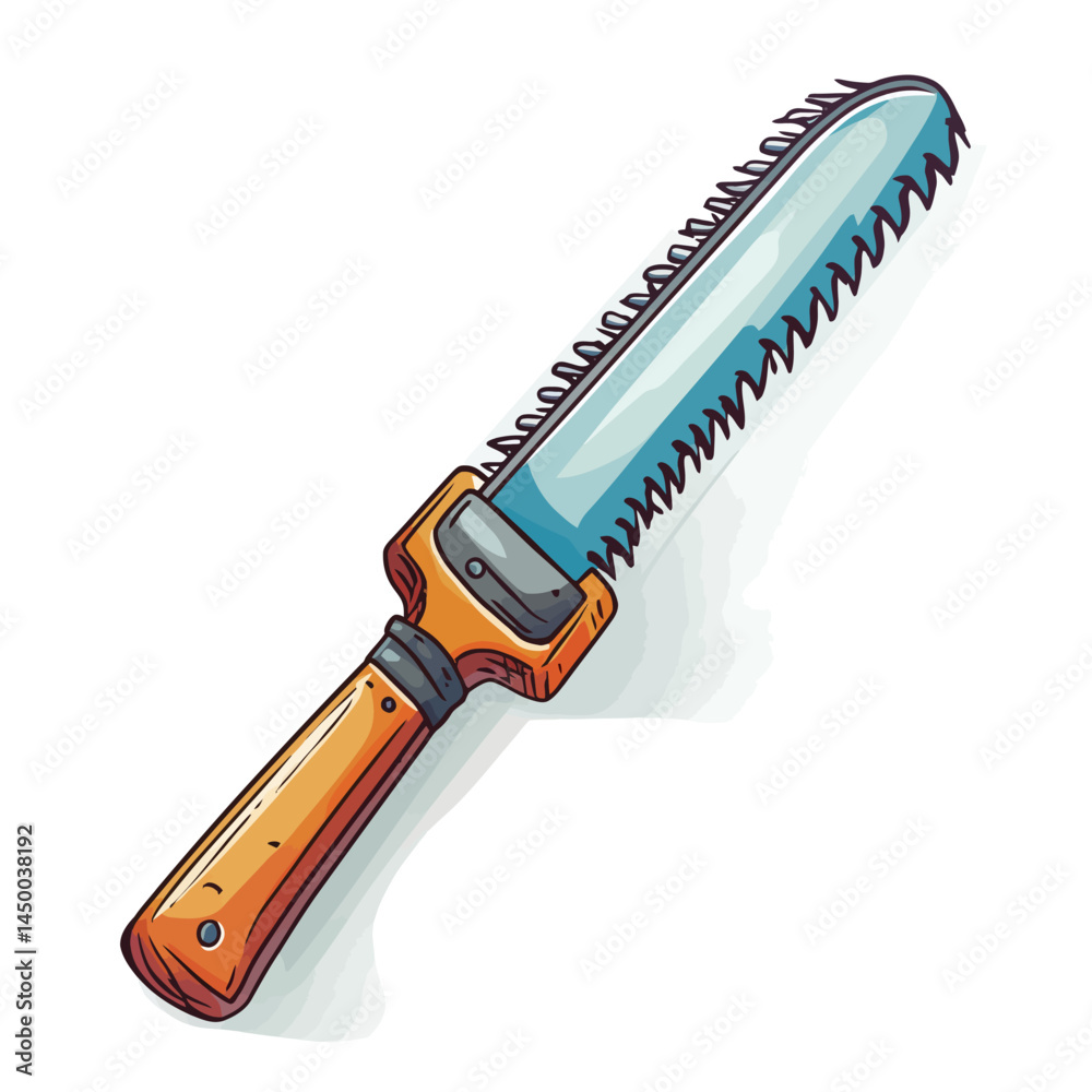 Obraz premium Minimal pruning saw icon sheet on white background - 