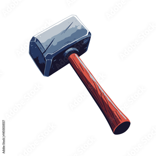 Minimal hammer icon sheet on white background  -  