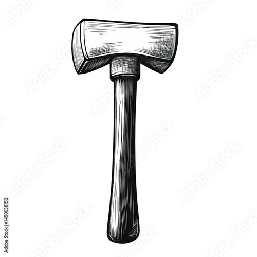 Minimal hammer icon sheet on white background  -  
