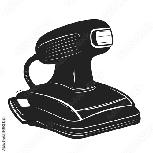 simple Black, drywall sander icon sheet on white background  -  