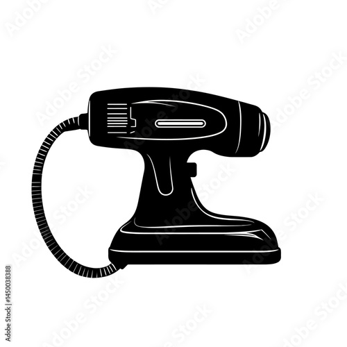 simple Black, drywall sander icon sheet on white background  -  