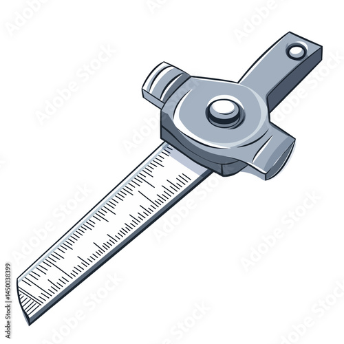 Simple caliper icon sheet on white background  -  