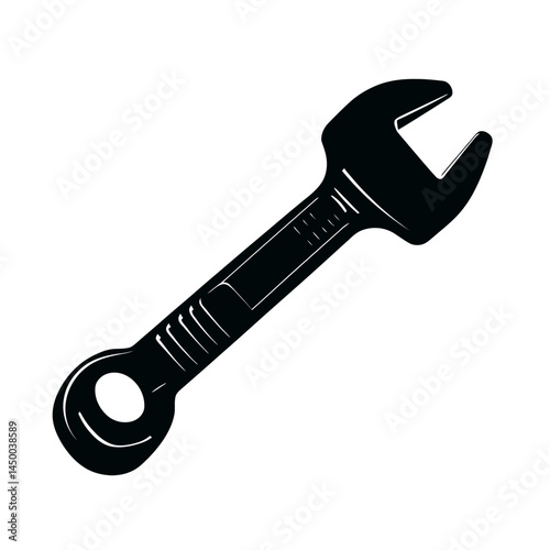 Simple pipe wrench icon sheet on white background  -  