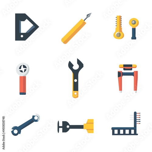 Wallpaper Mural Simple square tool icon sheet on white background  -   Torontodigital.ca