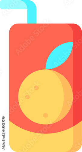 juice box illustration on a white background    