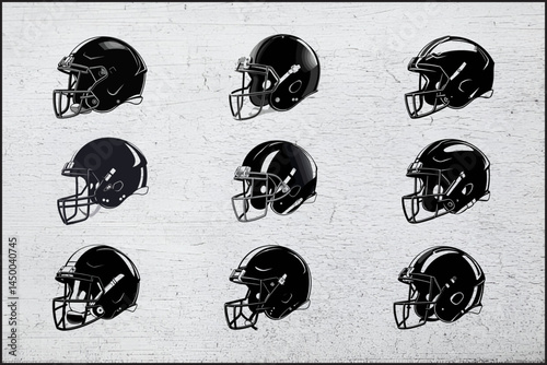 Modern Gridiron Warrior Gear
Premium Black Sports Helmet
Futuristic Football Headgear