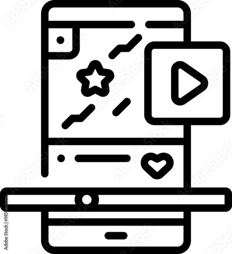 live streaming illustration on a white background 