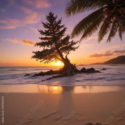 sunset on the beach, sunset over the beach, sunset over the sea