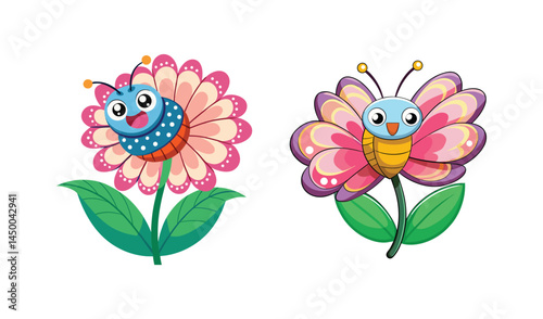 flower and butterfly