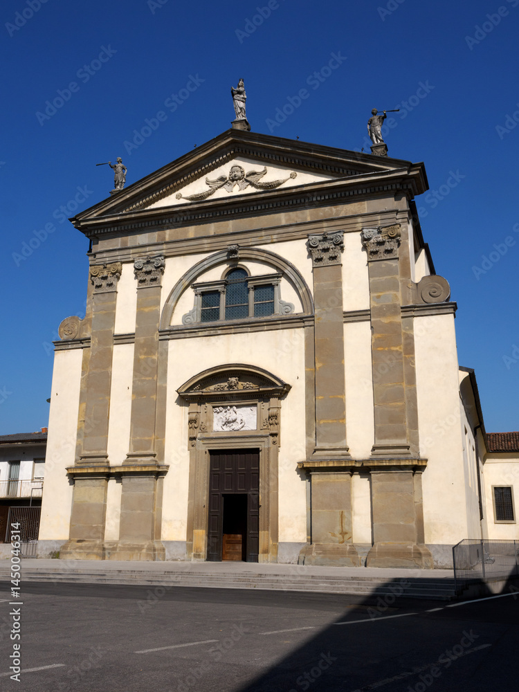 Historic San Giorgio church at Bonate Sotto, Bergamo province, Italy