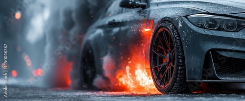 Blazing Fast Car on a Winter Road