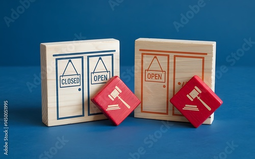 Open Versus Closed Business Decisions With Legal Implications Gavel Depiction