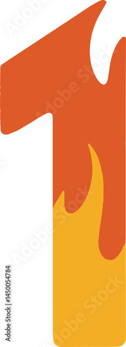 Fiery Number One Logo
