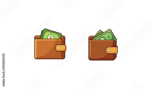money in a trash can