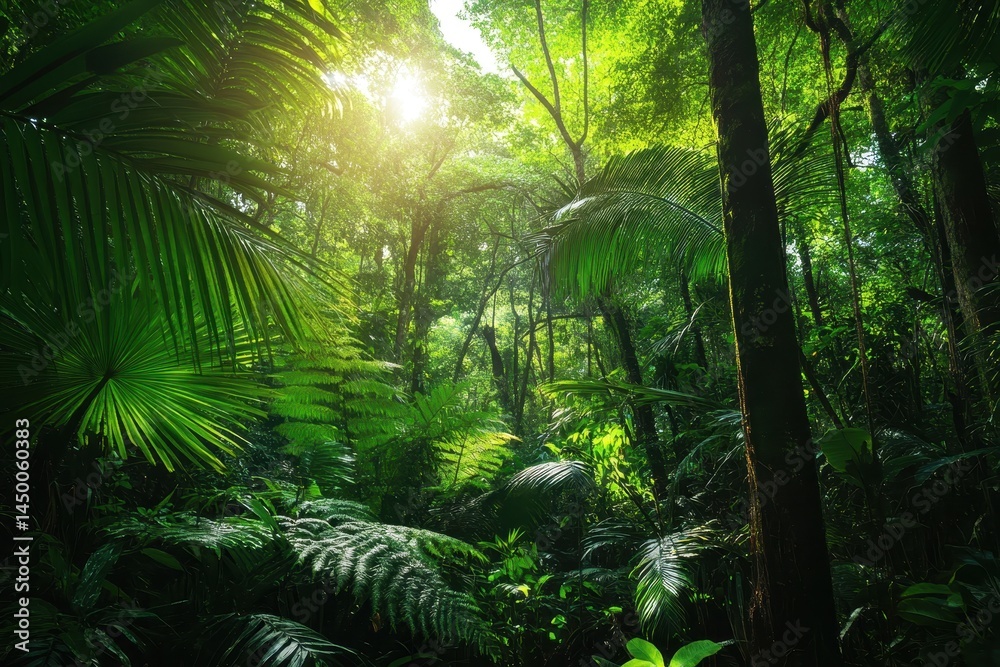Experience the lush greenery and vibrant life in Daintree Rainforest National Park, Green jungle of Daintree rainforest National Park, Queensland Australia
