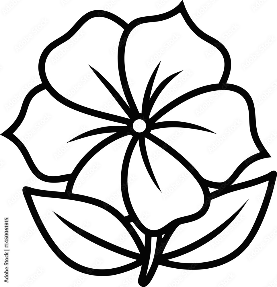 Petunia icon line art vector on transparent background Petunia icon line art vector on transparent background