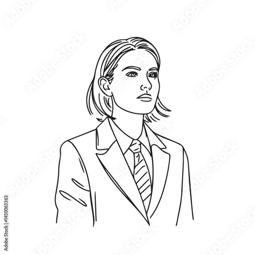Modern office woman silhouette art – business woman silhouette – business woman vector – business woman doodle – office illustration – business woman line art

