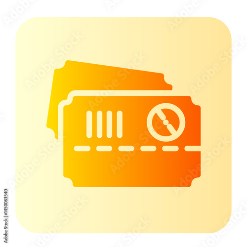 ticket gradient icon