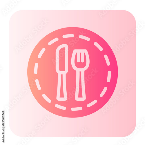 restaurant gradient icon