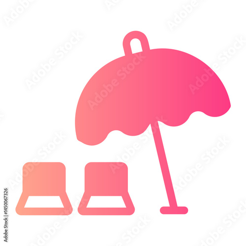 sun umbrella gradient icon