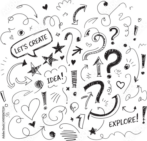 Creative Doodle Elements Collection.eps
