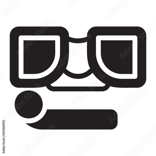 snorkeling glyph icon