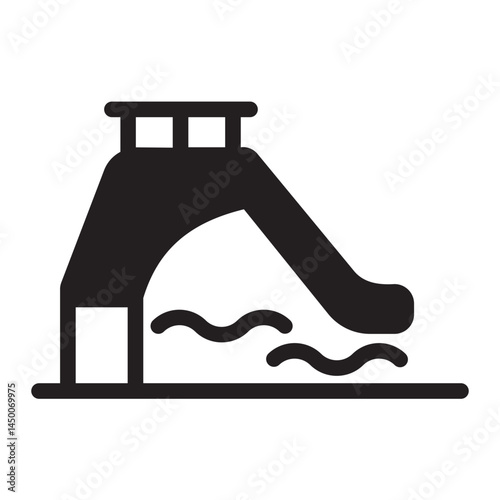 water slide glyph icon