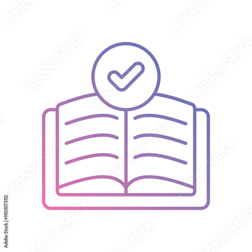 Reading Books Icon vector stock illustration