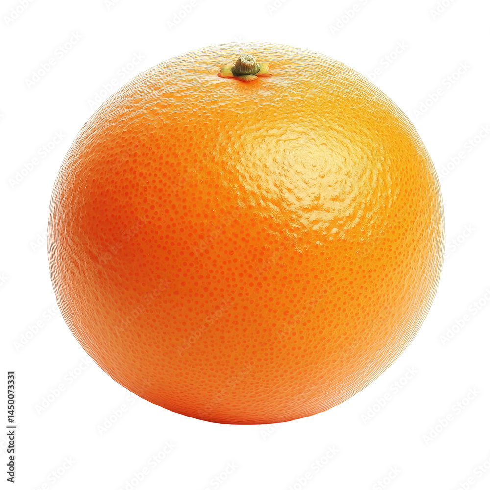 Single, whole, fresh orange. A vibrant, round citrus fruit, with a smooth, slightly textured skin, showcasing its rich orange hue Single, whole, fresh orange. A vibrant, round citrus fruit, with a smooth, slightly textured skin, showcasing its rich orange hue