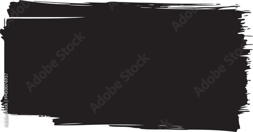 A close-up image of a bold, solid black paint swatch, showcasing a smooth, even finish with visible brushstrokes.