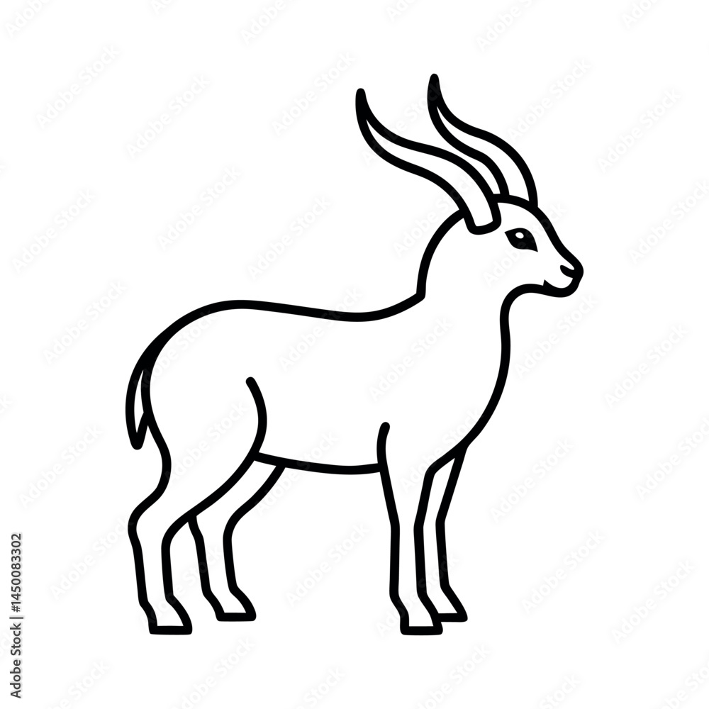 Alpine Ibex Minimalist Line Art Alpine Ibex Minimalist Line Art