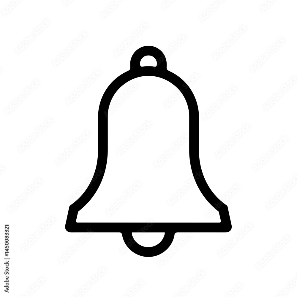 Alert bell symbolizing child protection in line art style, safety Alert bell symbolizing child protection in line art style, safety