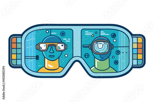 Smart AI glasses design illustrating the future of augmented reality, robotics, and data driven innovation in a highly interactive learning environment