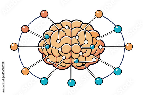 A conceptual illustration of a human brain formed by layers representing deep learning, neural networks, and artificial intelligence technology