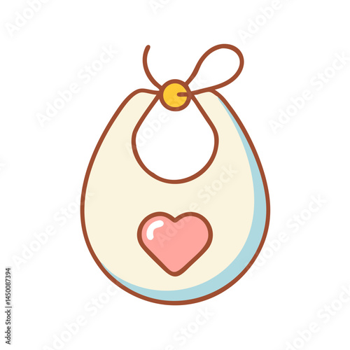 Baby Bib Icon Infant Clothing Accessory Transparent Background Graphic