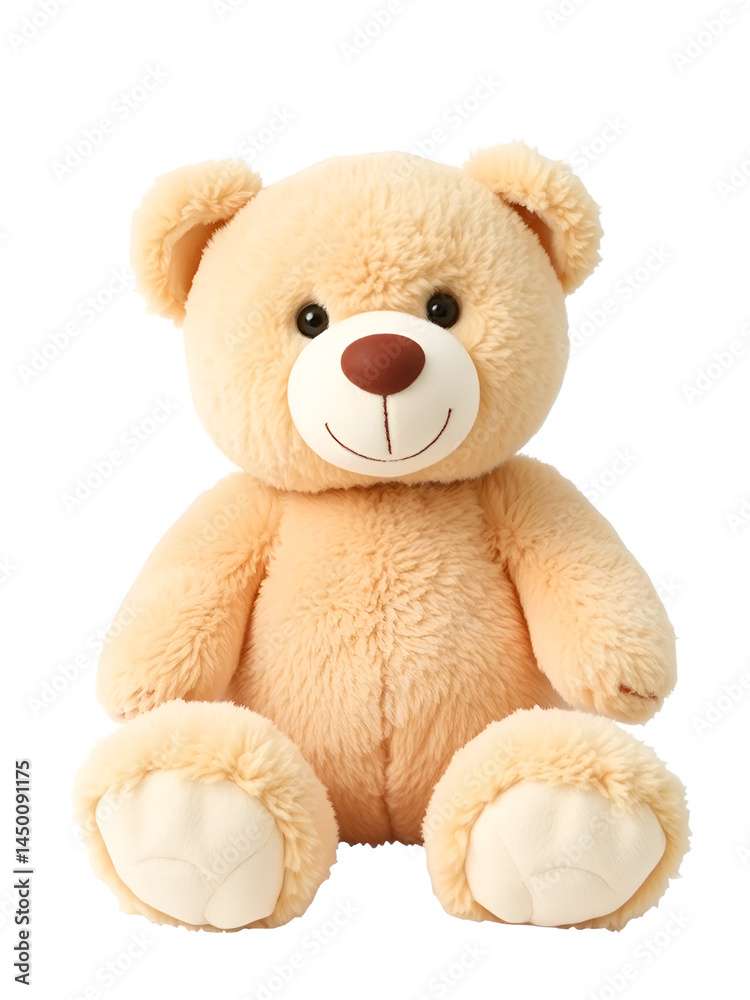 Fototapeta premium PNG Plush bear toy white background.