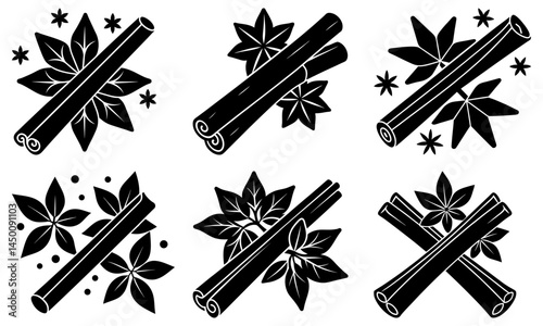 Cinnamon silhouette vector