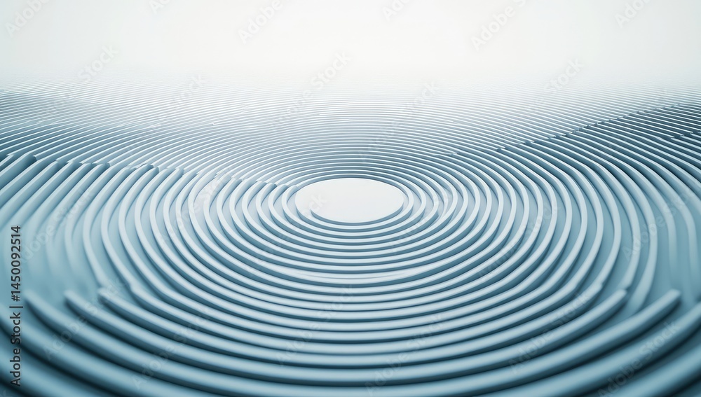 Abstract concentric circles receding into a light background Abstract concentric circles receding into a light background