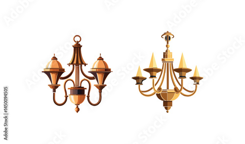 chandelier vector illustration