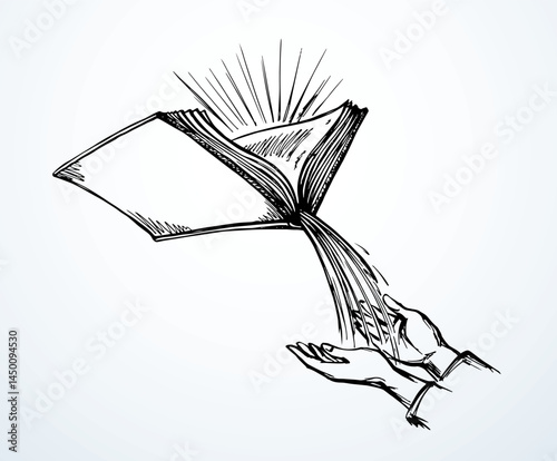 Vector drawing. Water from book